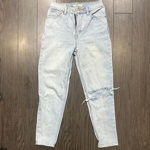 Levi High-Rise Mom Jeans with Zipper Closure